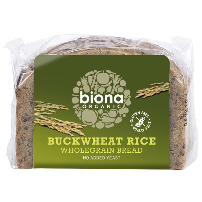 Biona Buckwheat Rice Wholegrain&GF Bread 250 g Eat Well